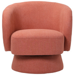 Πολυθρόνα Περιστρεφόμενη Kreslo Pakoworld Ύφασμα σε Κεραμιδί Απόχρωση 78x81x77εκ