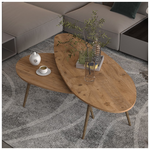 Τραπέζι Σαλονιού Monty Pakoworld 2 τεμ σε Φυσικη Απόχρωση 116x46x46εκ