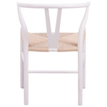 Καρέκλα Wishbone Pakoworld Rubberwood-Σχοινί σε Λευκή Απόχρωση 60x51x80εκ