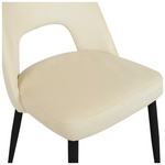 Καρέκλα Murde Pakoworld Μπεζ Βελούδο και Μεταλλικά Πόδια σε Μαύρη Απόχρωση 48.5x61x89εκ