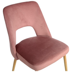 Καρέκλα Murde Pakoworld Σάπιο Μήλο Βελούδο και Μεταλλικά Πόδια σε Φυσική Απόχρωση 48.5x61x89εκ