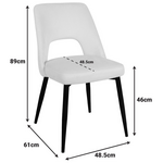 Καρέκλα Murde Pakoworld Σάπιο Μήλο Βελούδο και Μεταλλικά Πόδια σε Φυσική Απόχρωση 48.5x61x89εκ