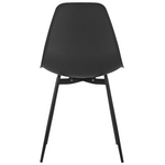 Καρέκλα Ballen Pakoworld pp Μαύρο με Μαύρα Μεταλλικά Πόδια 41.5x53x84.5εκ
