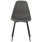 Καρέκλα Ballen Pakoworld pp Μαύρο με Ανθρακί Μεταλλικά Πόδια 41.5x53x84.5εκ