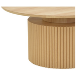 Τραπέζι Σαλονιού Opols Pakoworld mdf σε  Φυσική Απόχρωση Φ90x42εκ