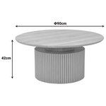 Τραπέζι Σαλονιού Opols Pakoworld mdf σε  Φυσική Απόχρωση Φ90x42εκ