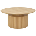 Τραπέζι Σαλονιού Opols Pakoworld mdf σε  Φυσική Απόχρωση Φ90x42εκ