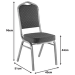 Καρέκλα Συνεδρίου Hilton Pakoworld Στοιβαζόμενη Ύφασμα Μπλε-Μέταλλο Χρυσό 45x51x96εκ