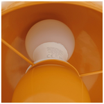 Επιτραπέζιο Φωτιστικό Mushi Pakoworld Μέταλλο σε Κίτρινη Απόχρωση Φ20x24,5εκ