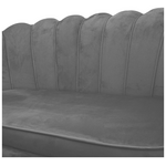 Καναπές 2θέσιος Daimon Pakoworld Βελούδο Γκρι 134x70x77εκ