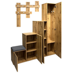 Έπιπλο Εισόδου Nenich Pakoworld σε Sonoma Απόχρωση 150x37x180εκ