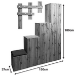 Έπιπλο Εισόδου Nenich Pakoworld σε Sonoma Απόχρωση 150x37x180εκ