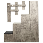 Έπιπλο Εισόδου Nenich Pakoworld σε Γκρι oak Απόχρωση 150x37x180εκ