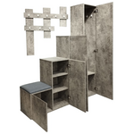 Έπιπλο Εισόδου Nenich Pakoworld σε Γκρι oak Απόχρωση 150x37x180εκ