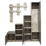 Έπιπλο Εισόδου Nenich Pakoworld σε Γκρι oak Απόχρωση 150x37x180εκ