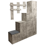 Έπιπλο Εισόδου Nenich Pakoworld σε Γκρι oak Απόχρωση 150x37x180εκ