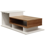 Τραπέζι Σαλονιού Nuvele Pakoworld σε Λευκή-Sonoma Απόχρωση 90x50x35εκ