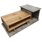 Τραπέζι Σαλονιού Nuvele Pakoworld σε Γκρι Antique-Sonoma Απόχρωση 90x50x35εκ