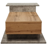 Τραπέζι Σαλονιού Nuvele Pakoworld σε Γκρι Antique-Sonoma Απόχρωση 90x50x35εκ