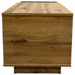 Τραπέζι Σαλονιού Fetix Pakoworld σε Μαύρο Μαρμάρου-Sonoma Απόχρωση 90x45x45εκ