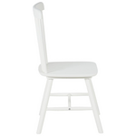 Καρέκλα Melia Pakoworld Rubberwood σε Λευκή Απόχρωση 45x51x87εκ