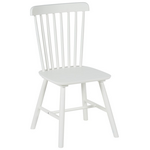 Καρέκλα Melia Pakoworld Rubberwood σε Λευκή Απόχρωση 45x51x87εκ