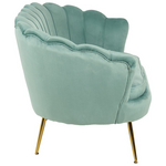 Πολυθρόνα Daimon Pakoworld Βελούδο σε Φυστικί-Χρυσό Απόχρωση 79x74x78εκ