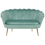 Καναπές 2θέσιος Daimon Pakoworld Βελούδο σε Φυστικί Απόχρωση 134x70x77εκ