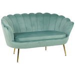 Καναπές 2θέσιος Daimon Pakoworld Βελούδο σε Φυστικί Απόχρωση 134x70x77εκ