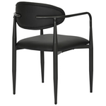 Πολυθρόνα Kalone Pakoworld pu σε Μαύρη Απόχρωση 56x55x78εκ