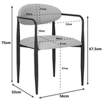 Πολυθρόνα Kalone Pakoworld pu σε Γκρι-Μπεζ Απόχρωση 56x55x78εκ