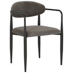 Πολυθρόνα Kalone Pakoworld Ύφασμα σε Ανθρακί Απόχρωση 56x55x78εκ