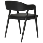 Πολυθρόνα Sezan Pakoworld pu σε Μαύρη Απόχρωση 56x55x78εκ