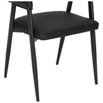 Πολυθρόνα Sezan Pakoworld pu σε Μαύρη Απόχρωση 56x55x78εκ