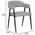 Πολυθρόνα Sezan Pakoworld pu σε Μαύρη Απόχρωση 56x55x78εκ