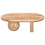 Τραπέζι Σαλονιού Kane Pakoworld Μασίφ Ξύλο Ακακίας σε Φυσική Απόχρωση 110x72x38εκ