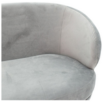 Καναπές 2θέσιος Rony Pakoworld Βελούδο Γκρι-Χρυσό 132x82x83εκ