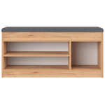 Έπιπλο Εισόδου- Σκαμπό- Παπουτσοθήκη Oriental Pakoworld σε oak Απόχρωση 100x37.2x50εκ