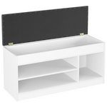 Έπιπλο Εισόδου- Σκαμπό- Παπουτσοθήκη Oriental Pakoworld σε Λευκή Απόχρωση 100x37.2x50εκ