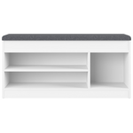 Έπιπλο Εισόδου- Σκαμπό- Παπουτσοθήκη Oriental Pakoworld σε Λευκή Απόχρωση 100x37.2x50εκ