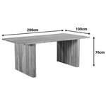 Τραπέζι Casi Pakoworld Μασίφ Ξύλο Ακακίας σε Φυσική Απόχρωση 200x100x76εκ