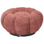 Σκαμπό Nester Pakoworld Μπουκλέ Ύφασμα σε Απόχρωση Σάπιο Μήλο Φ60x31εκ