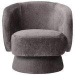 Πολυθρόνα Περιστρεφόμενη Kreslo Pakoworld Ύφασμα σε Ανθρακί Απόχρωση 78x81x77εκ