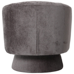 Πολυθρόνα Περιστρεφόμενη Kreslo Pakoworld Ύφασμα σε Ανθρακί Απόχρωση 78x81x77εκ