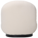 Πολυθρόνα Rosalie Pakoworld Μπουκλέ Ύφασμα σε Κρεμ Απόχρωση με Μαύρη Βάση 85x82x77εκ