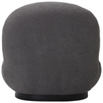 Πολυθρόνα Rosalie Pakoworld Μπουκλέ Ύφασμα σε Ανθρακί Απόχρωση με Μαύρη Βάση 85x82x77εκ