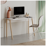 Γραφείο Εργασίας Malia Pakoworld Λευκό-Φυσικό-Ανθρακί Antique 120x60.5x75εκ