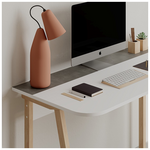 Γραφείο Εργασίας Malia Pakoworld Λευκό-Φυσικό-Ανθρακί Antique 120x60.5x75εκ