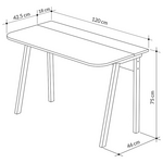 Γραφείο Εργασίας Malia Pakoworld Λευκό-Φυσικό-Ανθρακί Antique 120x60.5x75εκ