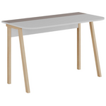 Γραφείο Malia Pakoworld Λευκό-Μόκα και Πόδι σε Φυσική Απόχρωση 120x60.5x75εκ